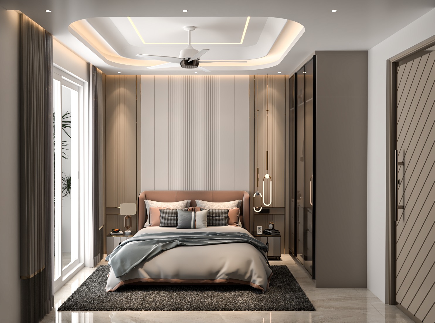 High-End Contemporary Bedroom (B19)