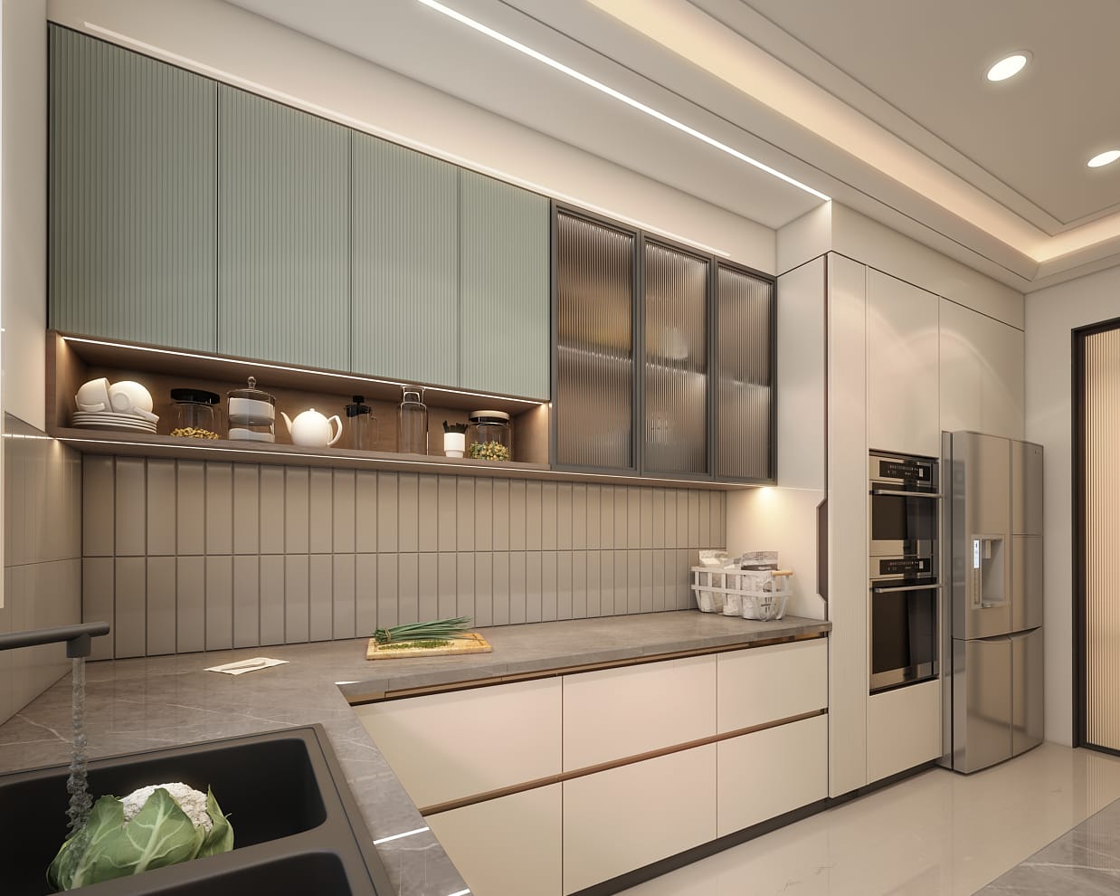 Minimalist White Studio Kitchen