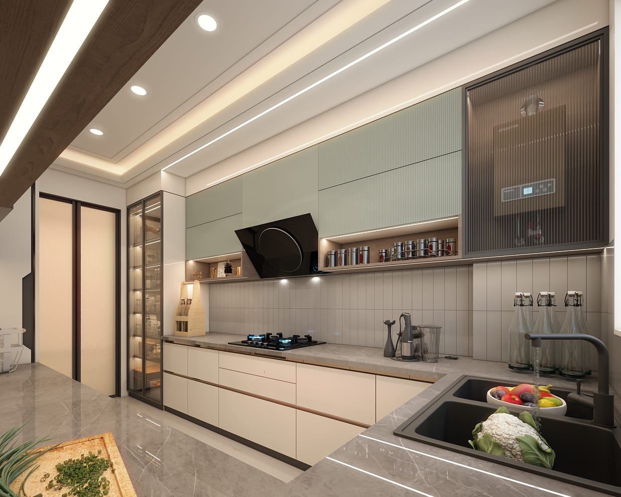Bespoke Quartz Prep Kitchen